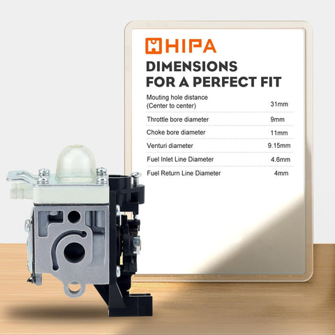 Hipa 225 carburetor primer bulbs and gaskets ensuring a tight seal.
