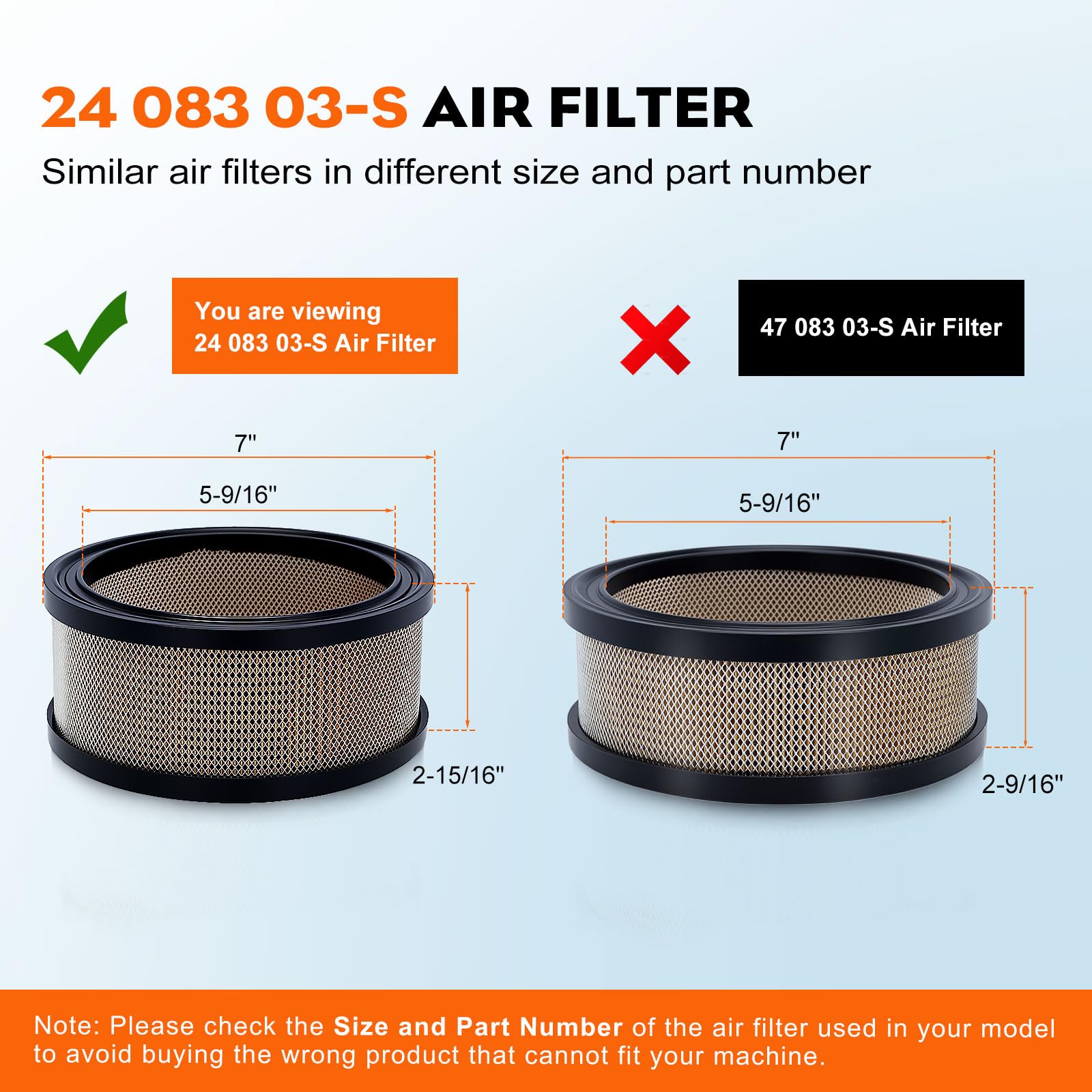 Hipa 24-083-03-S air filter close-up of high-density media