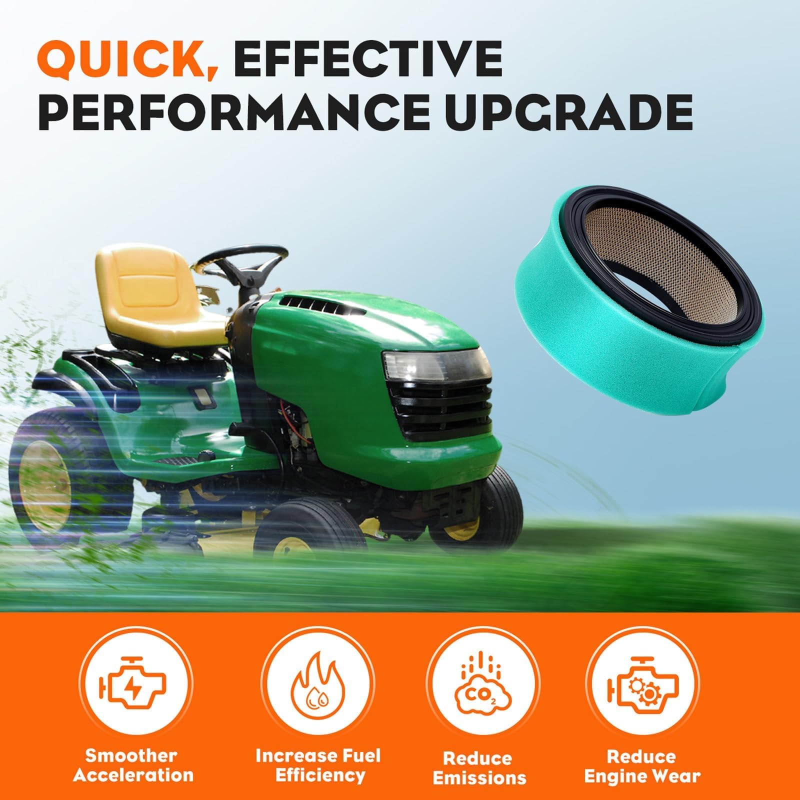 Hipa 24-083-03-S air filter installation on mower