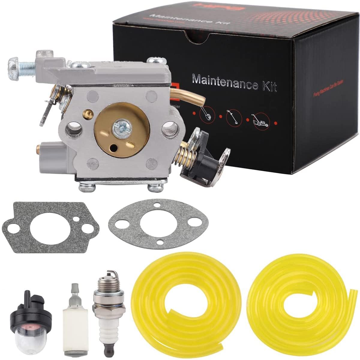 Hipa 309362003 carburetor kit with primer, lines, and filter.