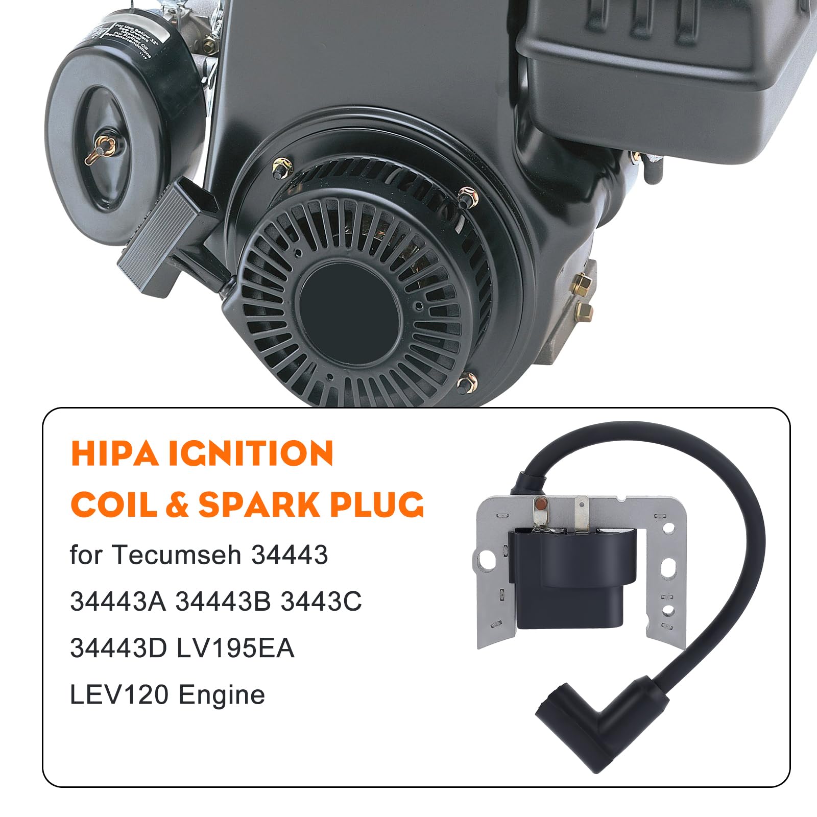 Hipa 34443D coil installed on Tecumseh engine for dependable starts