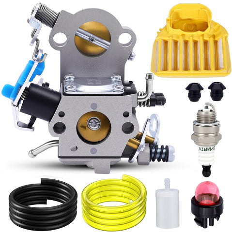 Hipa 455 Rancher carburetor package for Husqvarna, ready for quick engine restoration.