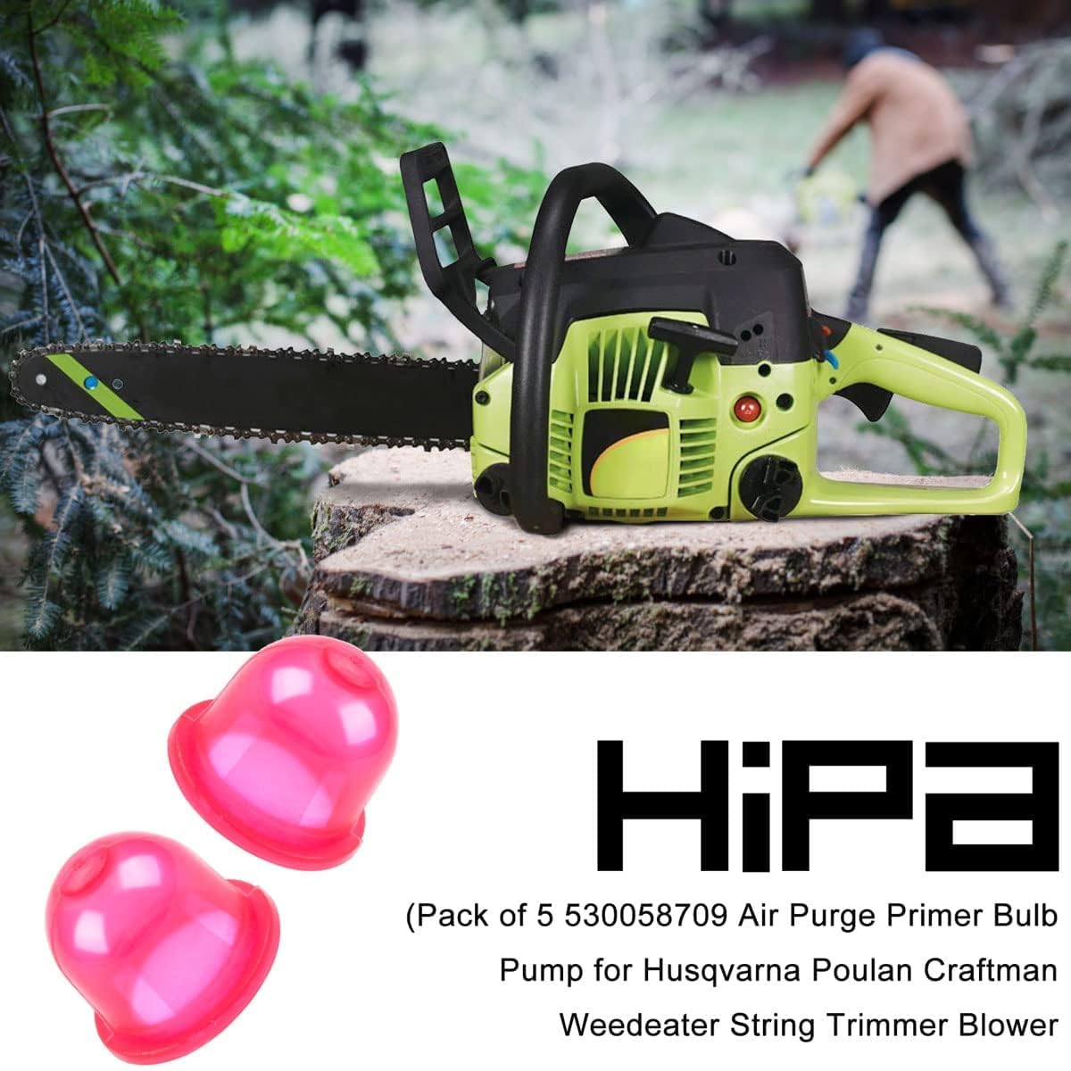 Hipa red and clear primer bulbs designed for easy replacement