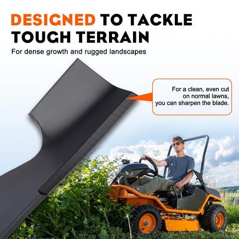 Hipa 54-inch deck blades designed for strong lift.