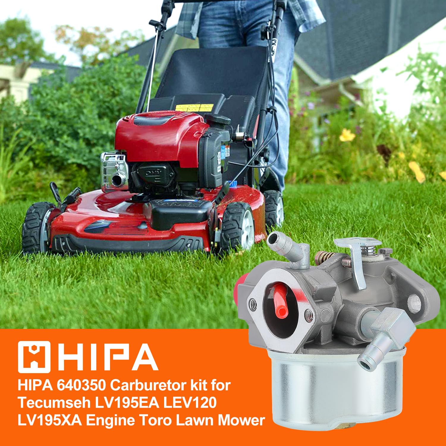 Hipa 640350 kit top view with air filter, fuel filter, and lines for quick setup.