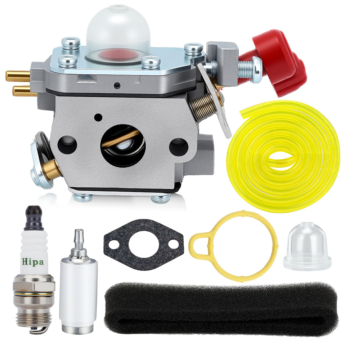 Hipa 753-06288 carburetor front view, ready replacement for Troy-Bilt TB35EC.