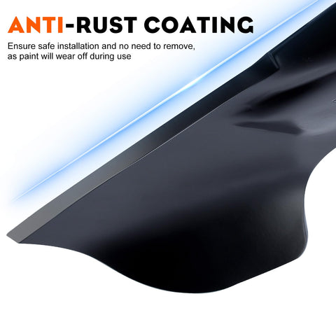 Painted cutting edges protect blades during installation.