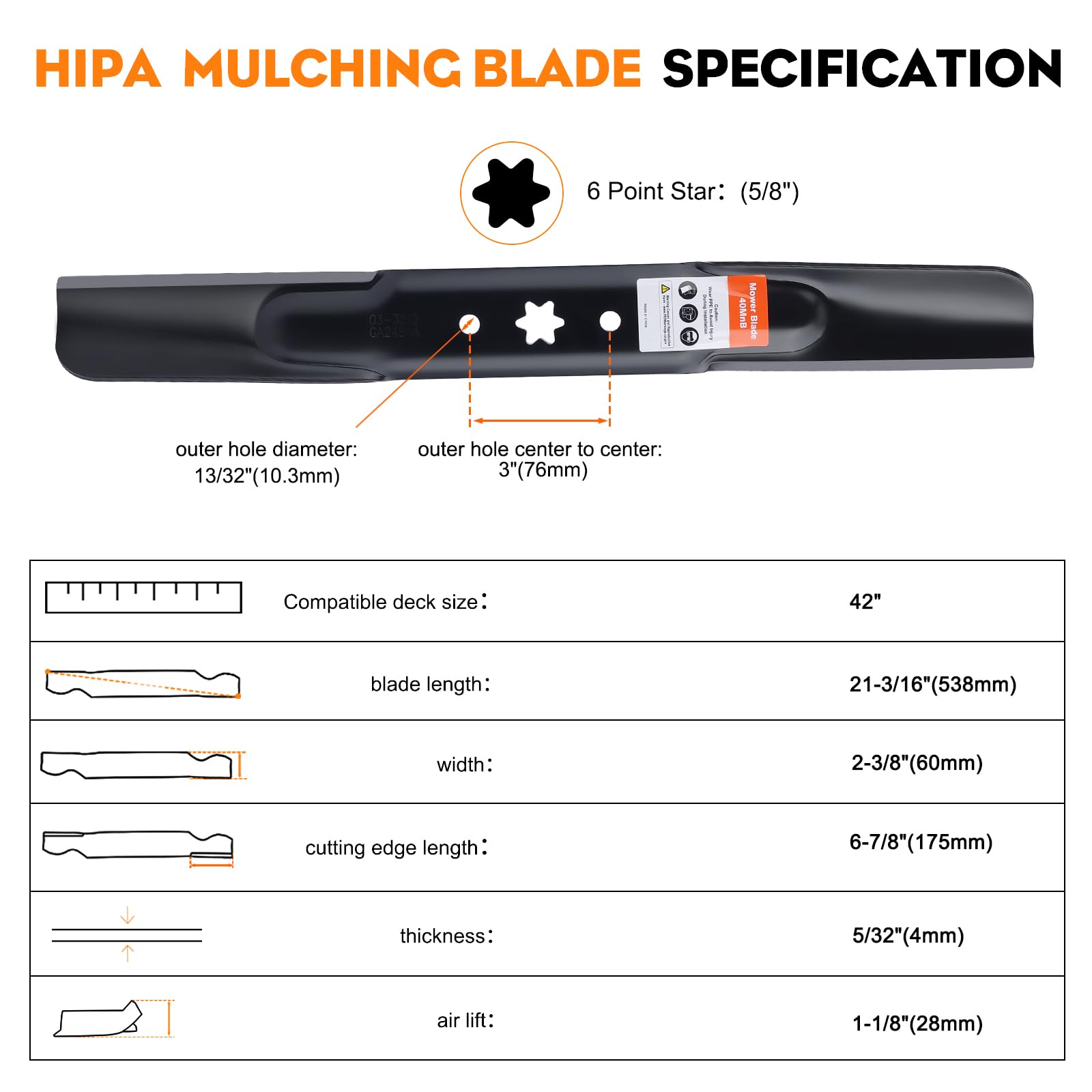 Hipa 942-04308 compatibility 42-inch deck chart helps model matching