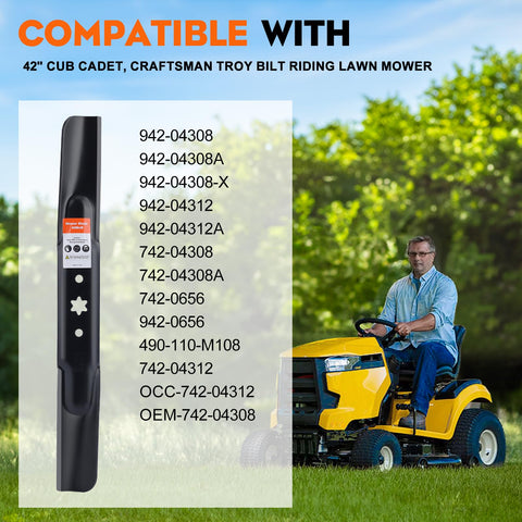 Hipa 942-04308 high lift blades close-up showing durable alloy steel