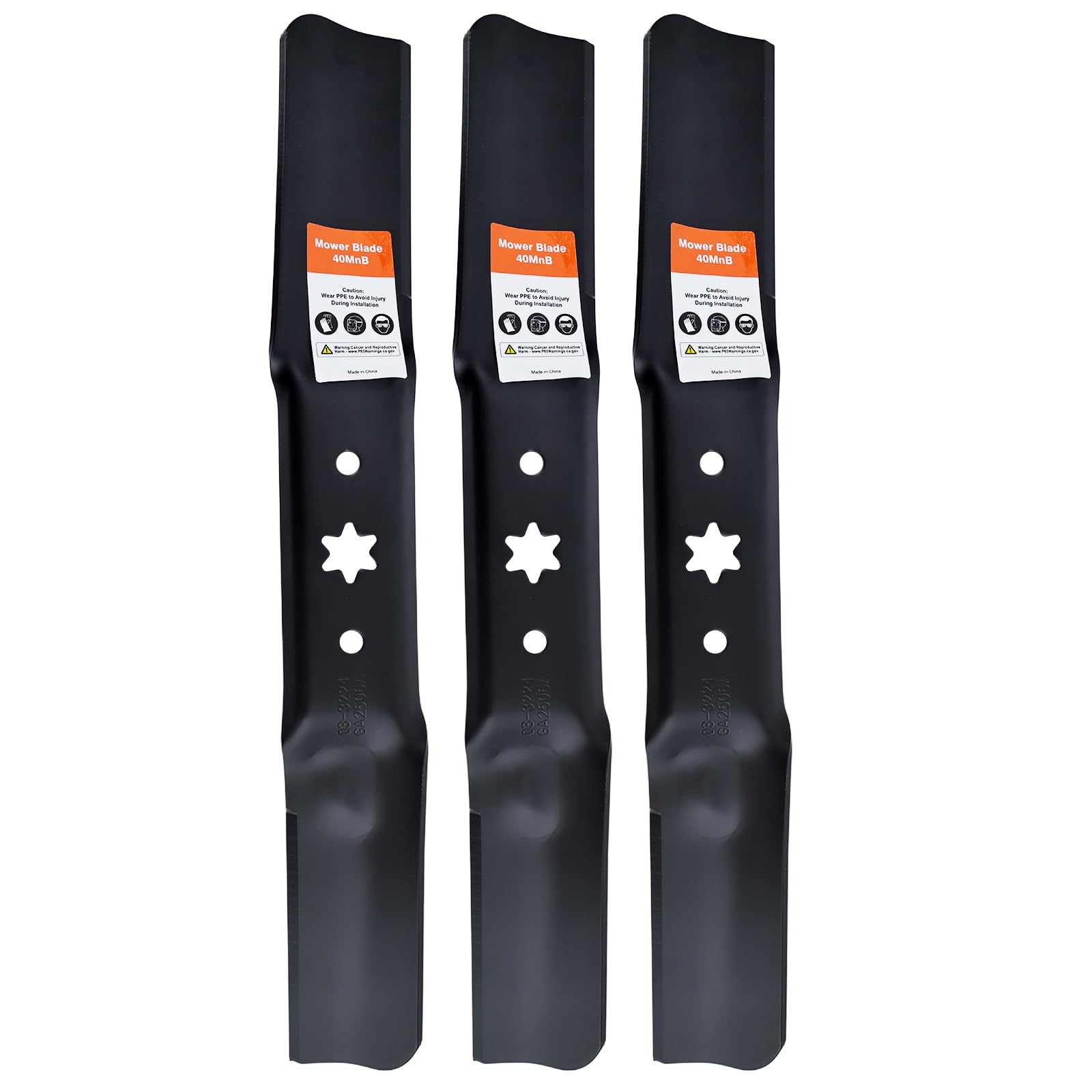 Hipa 942-05056 high lift blade close-up showing sharp edge for strong grass lift.