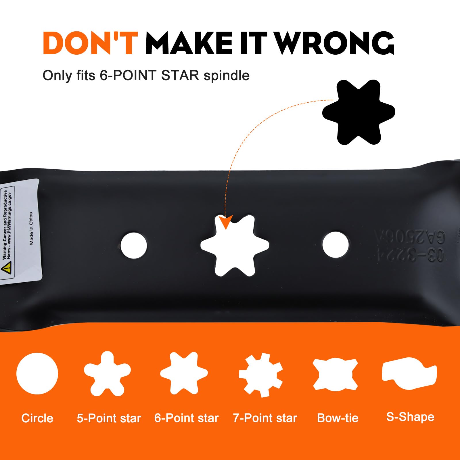 Hipa 942-05056 six-point star mounting base detail for secure compatibility.
