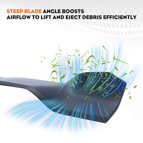 Hipa 942-0616A high-lift blade boosts bagging capacity.