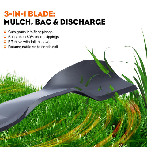 Hipa 942-0616A blade for MTD 42-inch decks with 3-in-1 versatility.