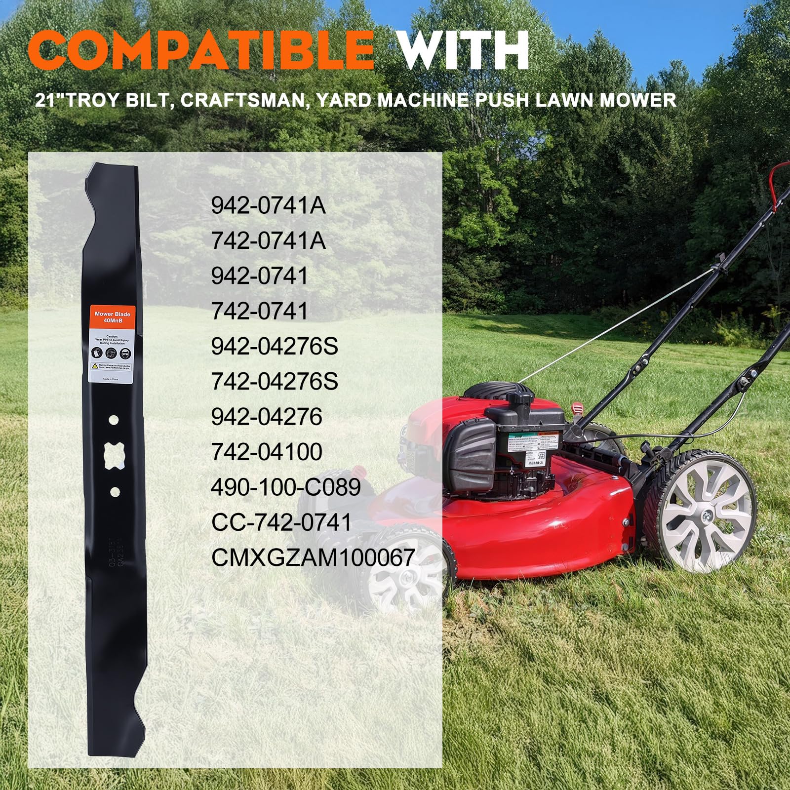 Hipa 942-0741A 3-in-1 mulching blade close-up