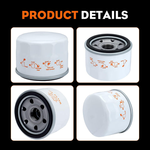 Hipa 951-12690 oil filter in-use with lawn mower for maintenance
