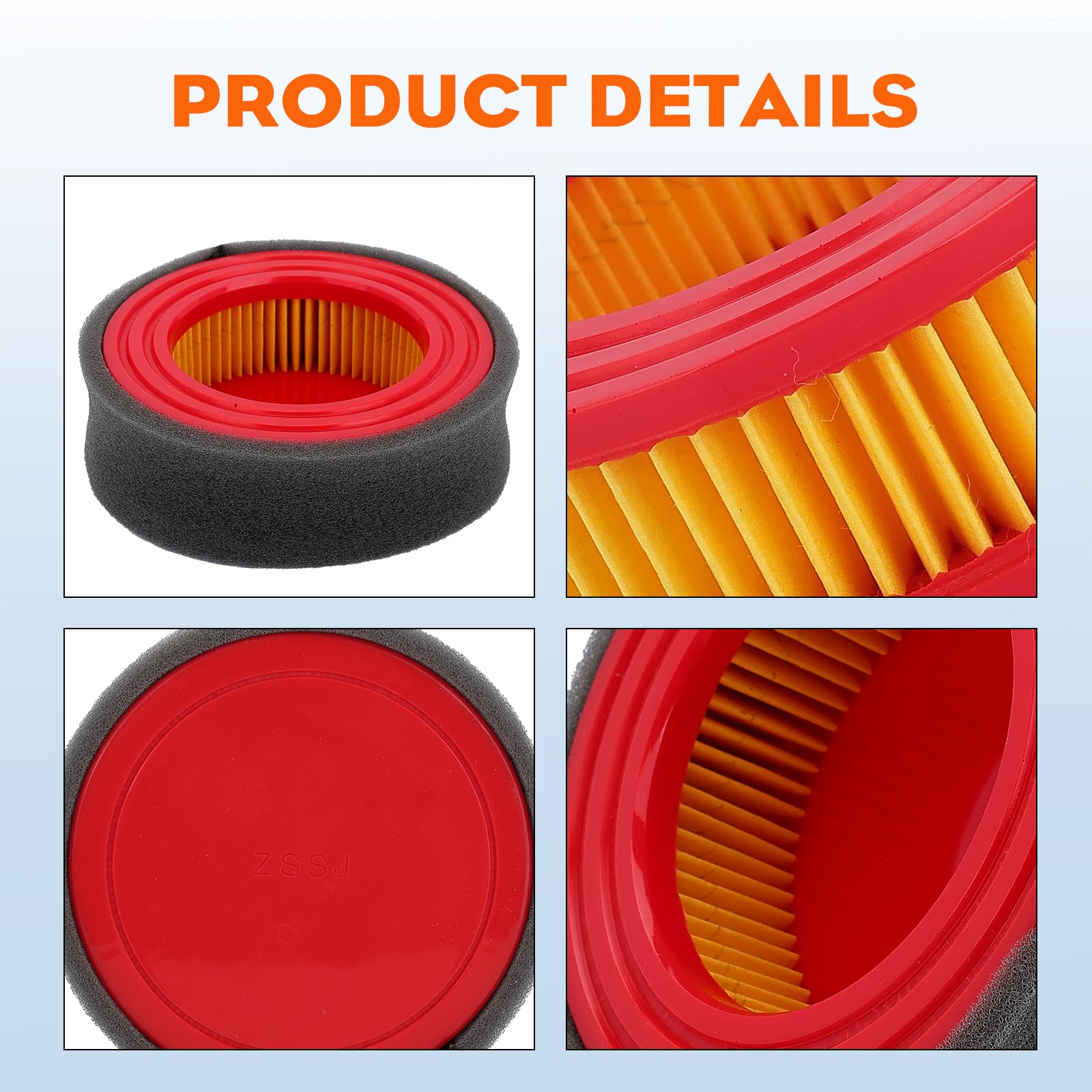Hipa 951-14628 air filter installation step-by-step visual guide.