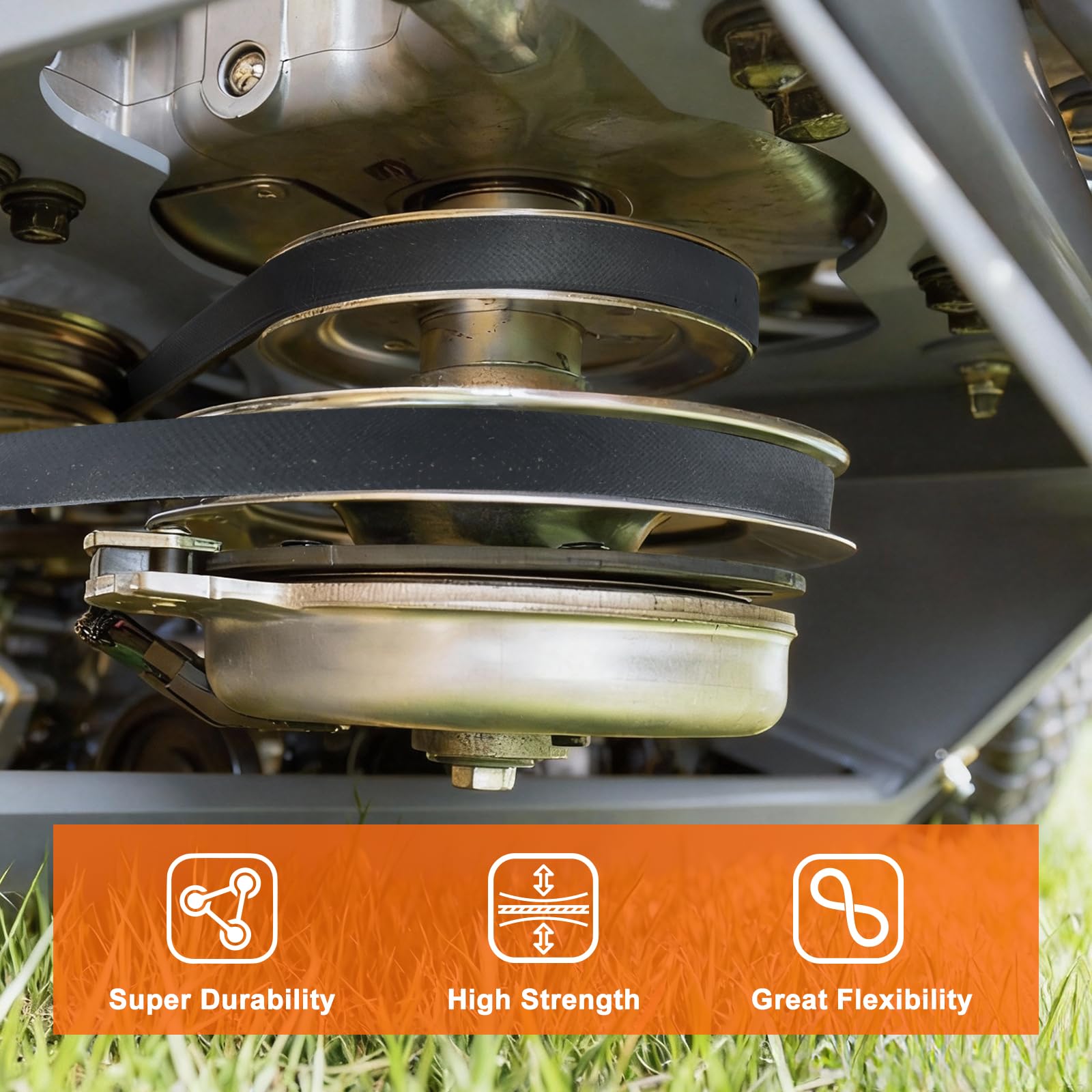 Hipa 954-04060C deck belt on Cub Cadet LTX 1040 enables smooth 42-inch deck performance.