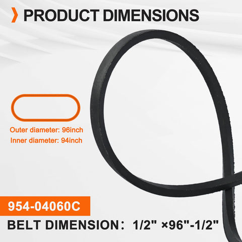 Hipa 954-04060C deck belt on Craftsman T110 supports even deck rotation.