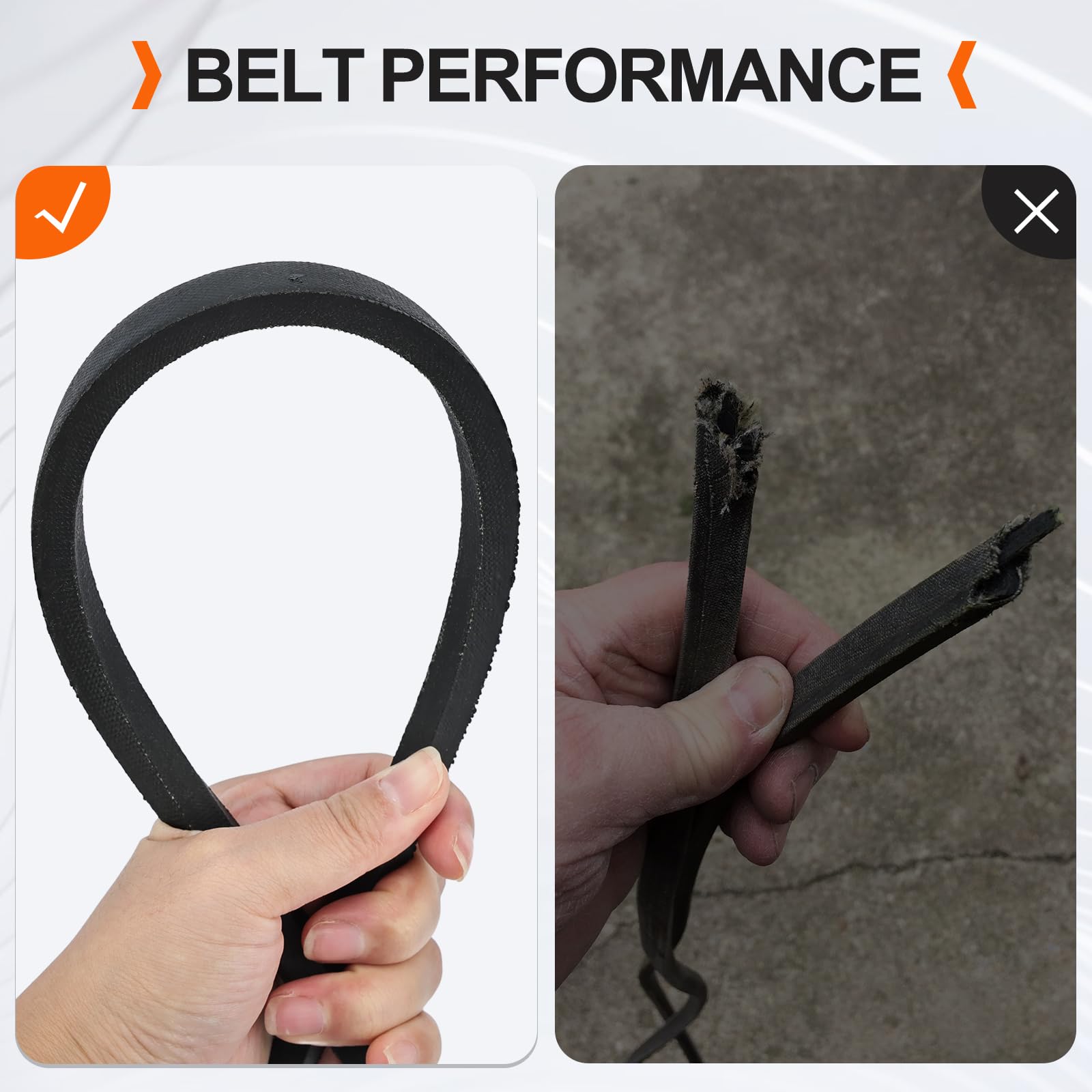 Hipa 954-04060C deck belt on Troy-Bilt Bronco 42 maintains consistent deck power.