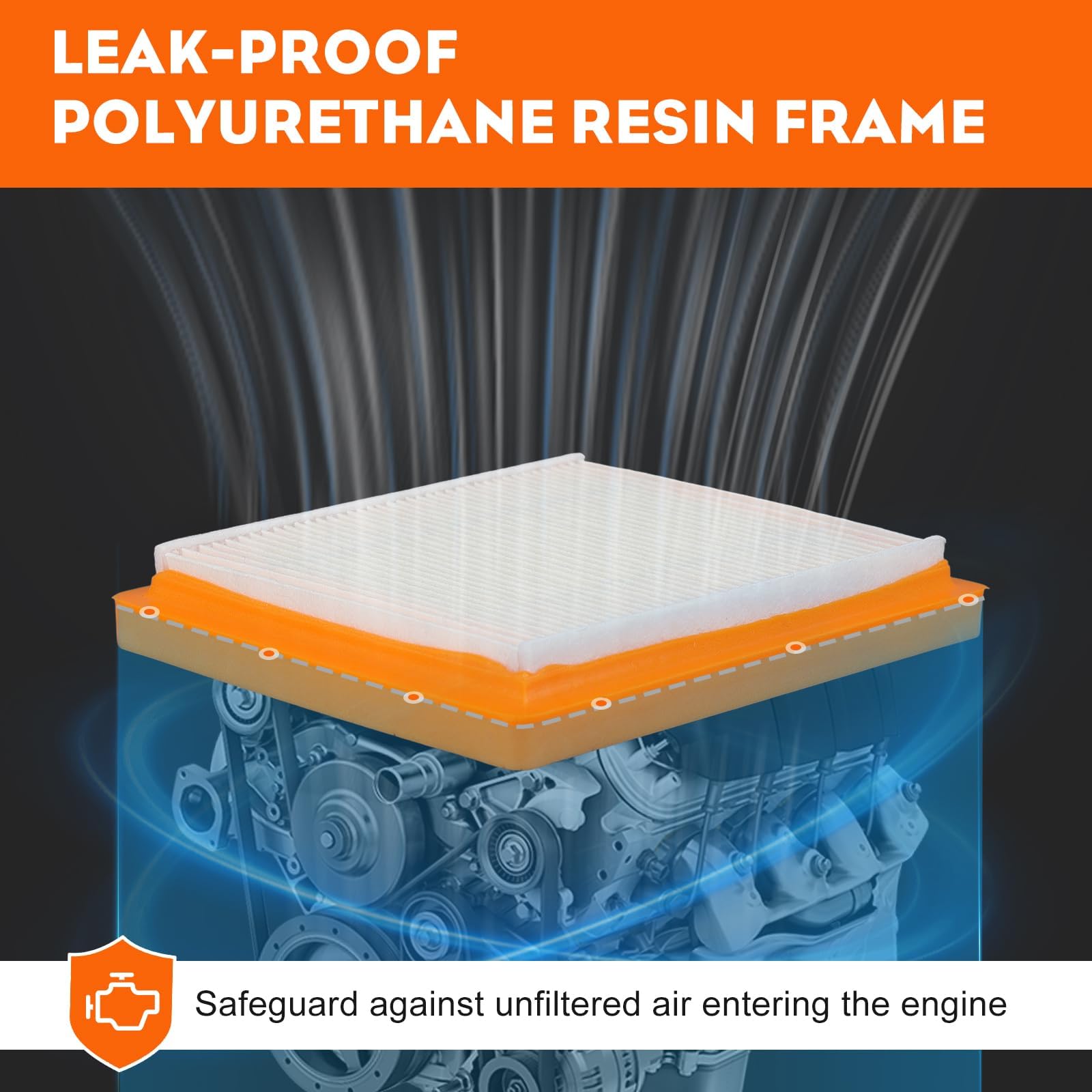 Hipa 99-percent filtration image emphasizes high particle capture and dirt-holding capacity