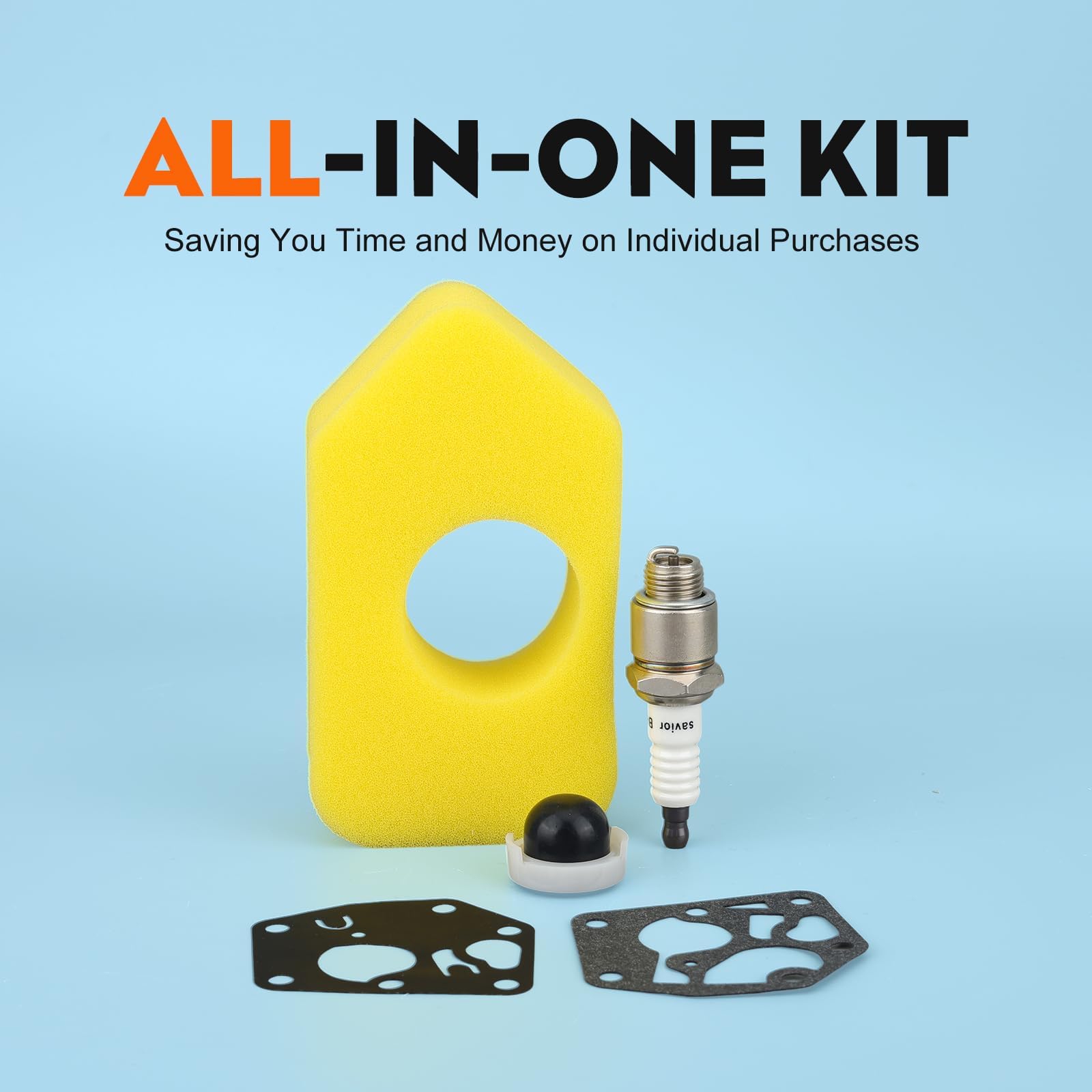 Hipa air filter dimensions show compact sizing for BS engine housings.