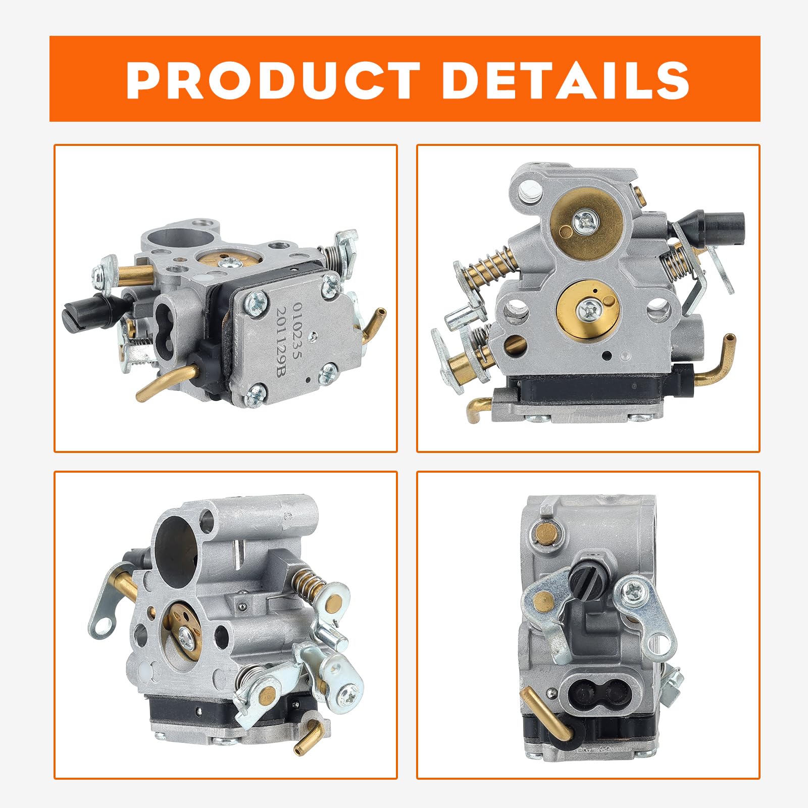 Hipa all-in-one kit image showing complete Husqvarna carburetor replacement set.