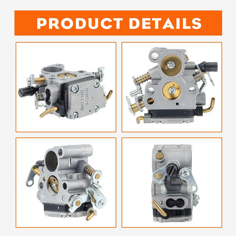 Hipa all-in-one kit image showing complete Husqvarna carburetor replacement set.