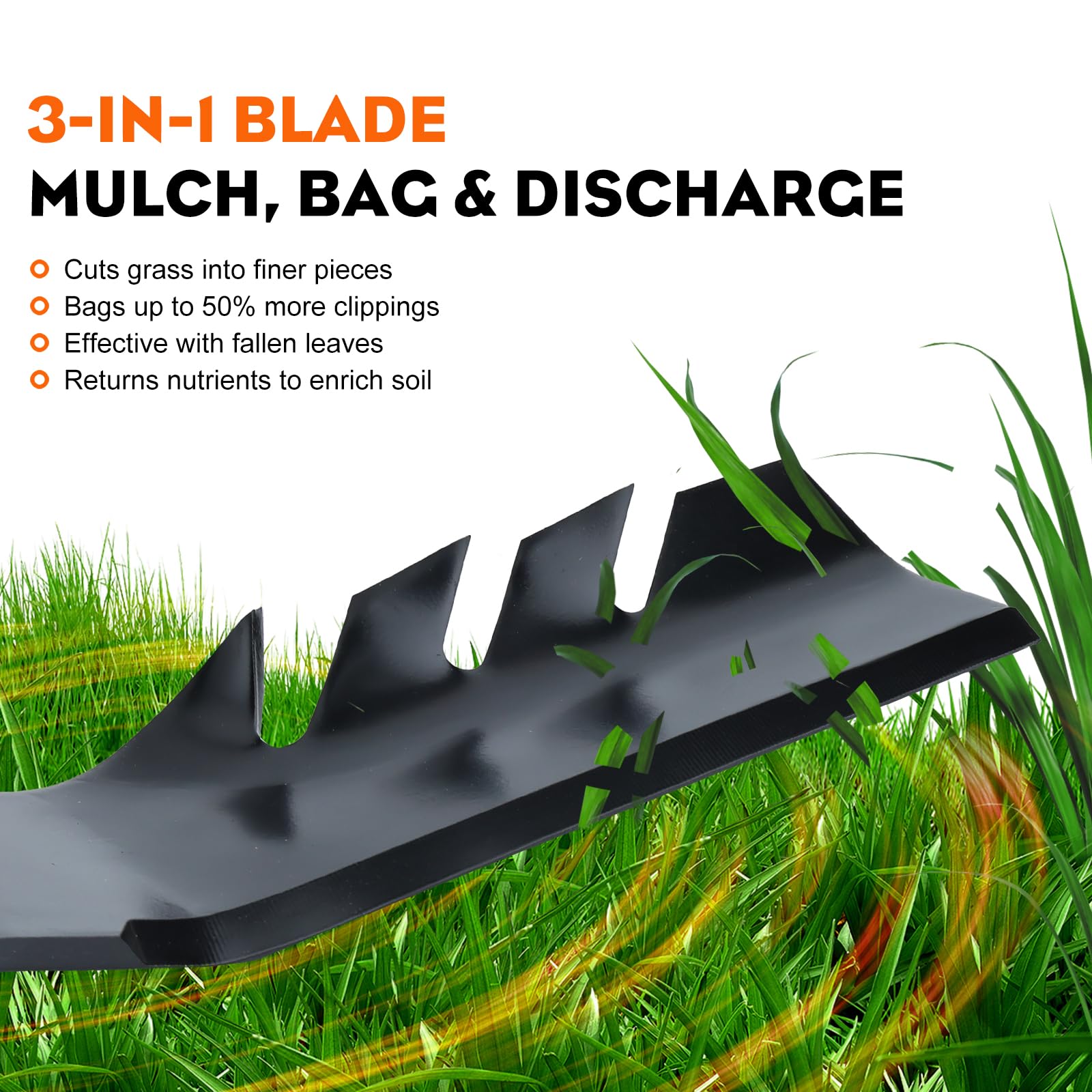 Hipa alloy-steel blades offer rust resistance and durability.