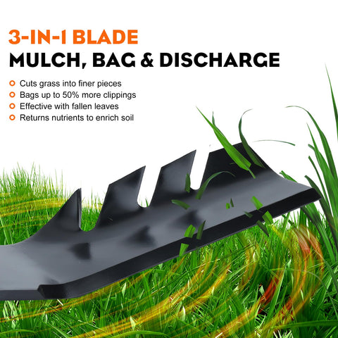 Hipa alloy-steel blades offer rust resistance and durability.