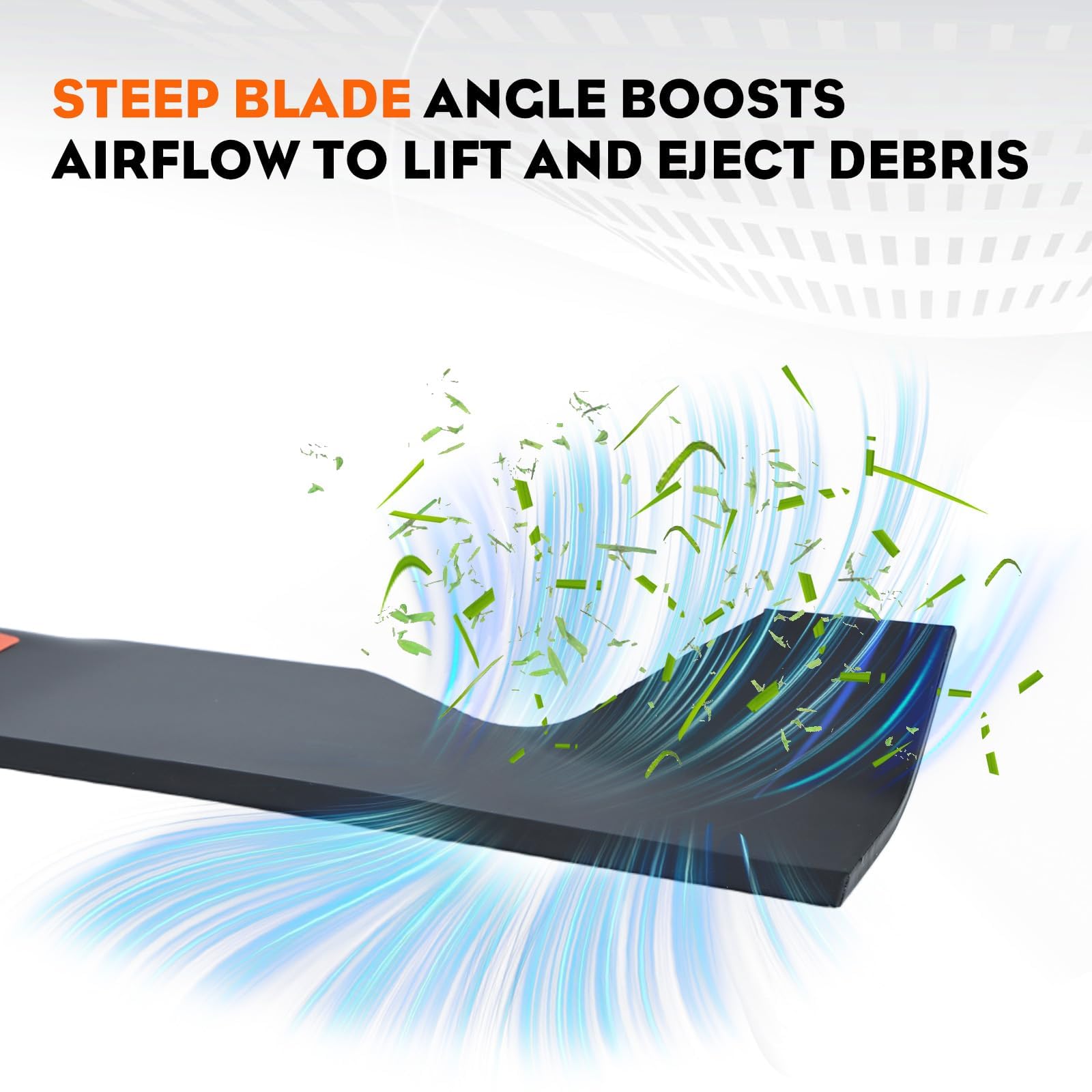 Hipa alloy steel blades with rust resistant coating.