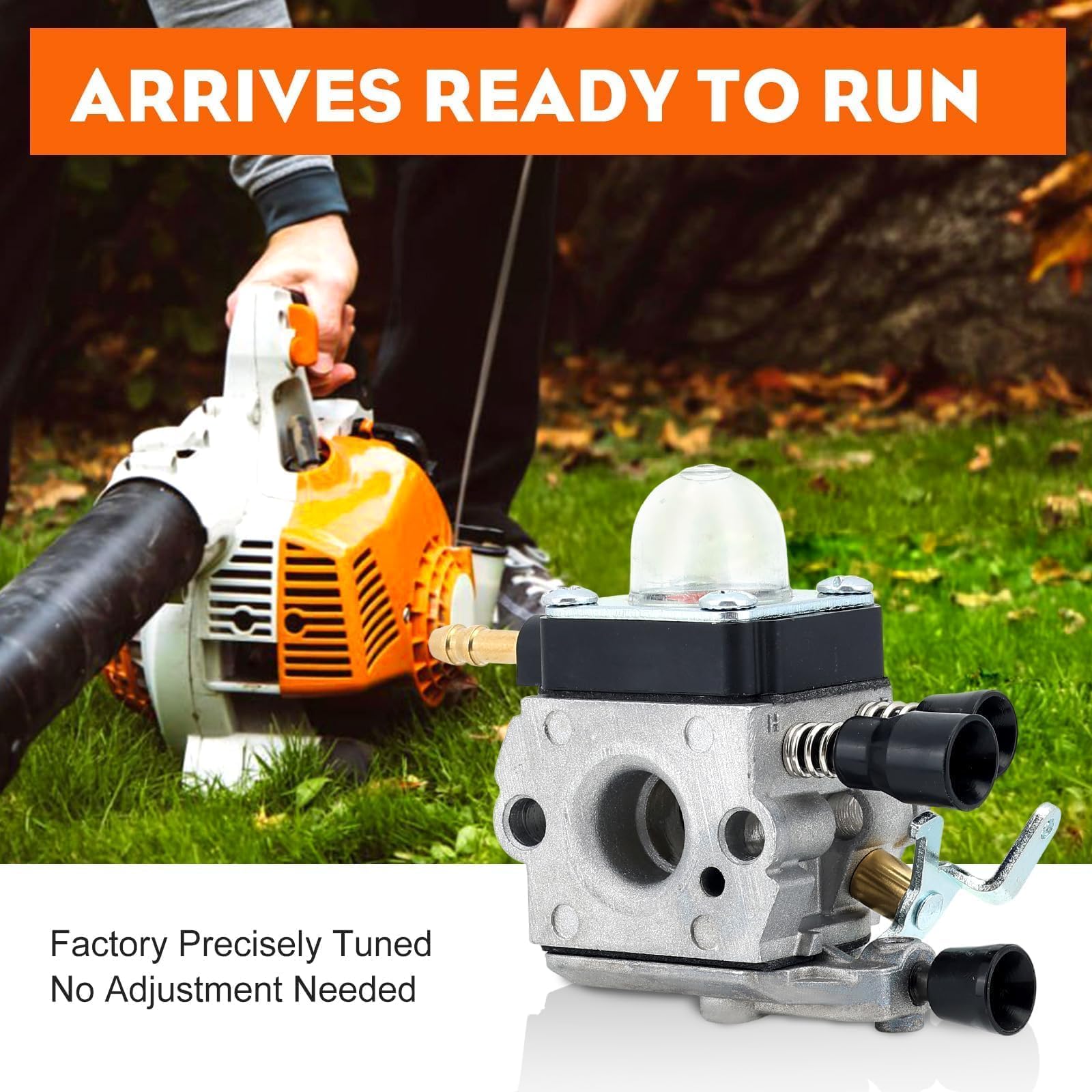 HIPA BG55 carburetor features 4 mm fuel lines for reliable fuel flow.