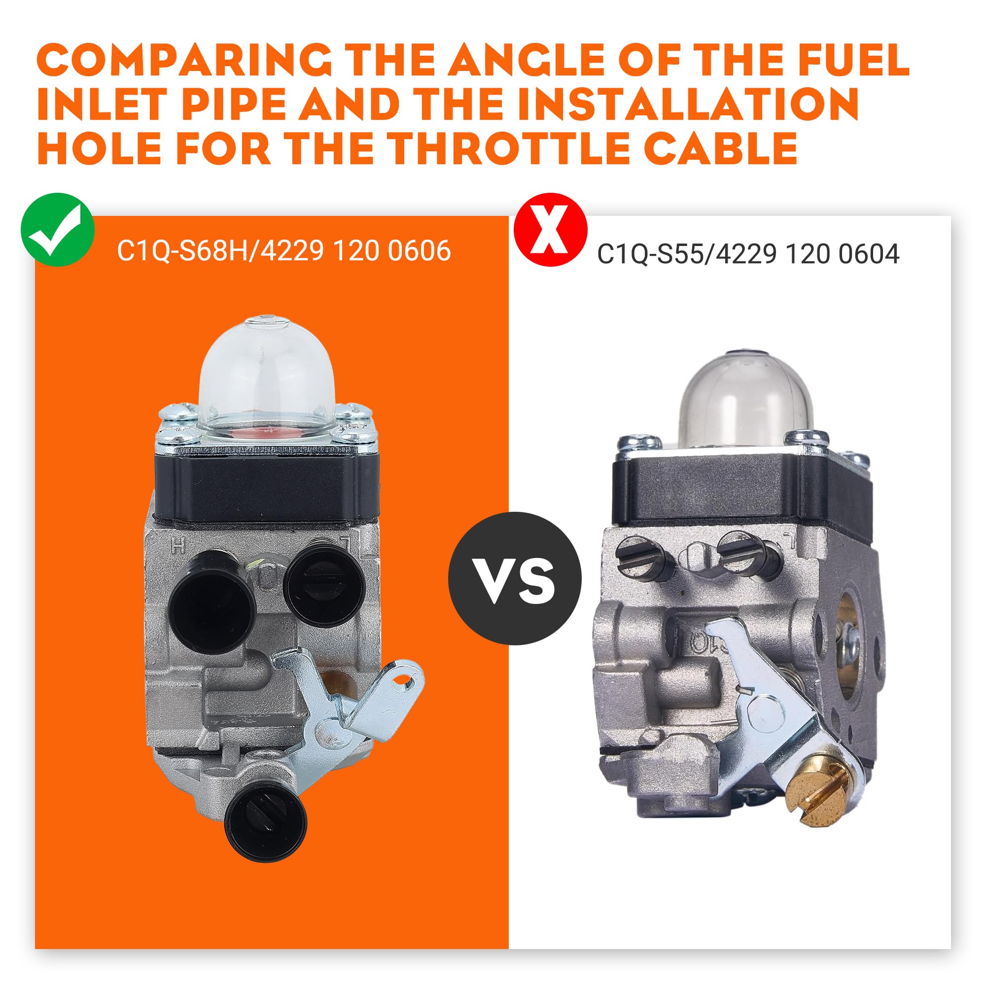 HIPA BG55 carburetor mounted on STIHL BG55 demonstrates compatibility.