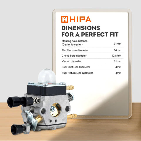 HIPA BG55 carburetor packaging includes installation components.