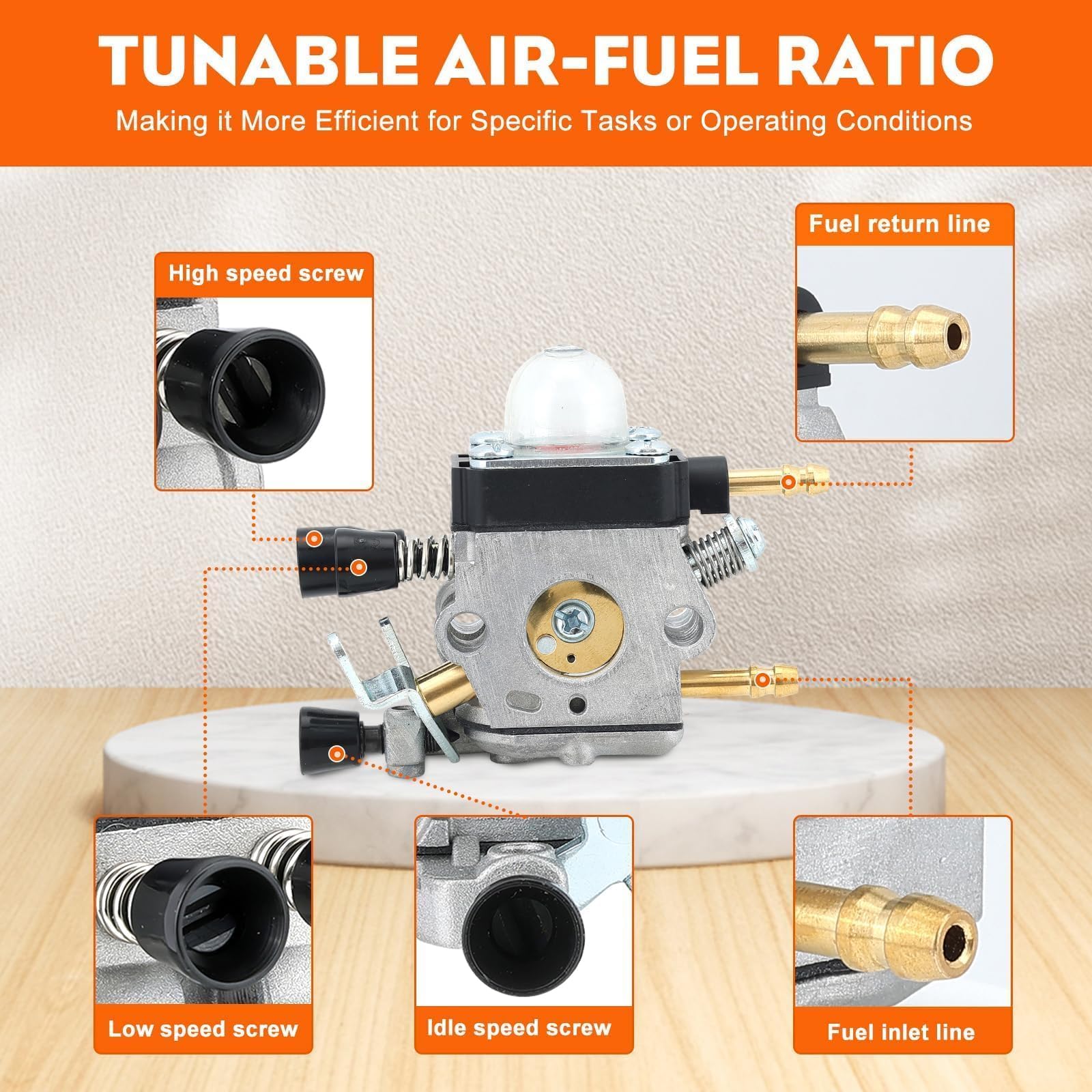 HIPA BG55 carburetor ready-to-run straight out of the box for instant setup.