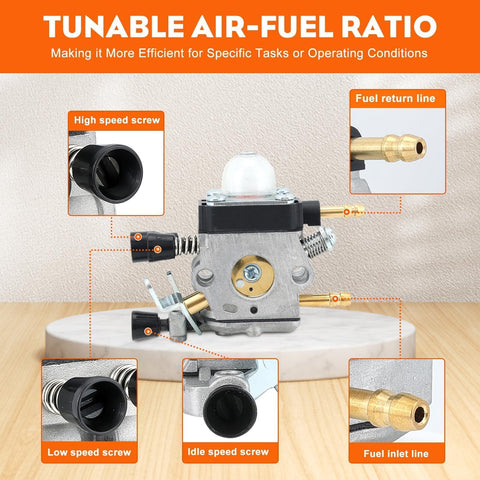 HIPA BG55 carburetor ready-to-run straight out of the box for instant setup.