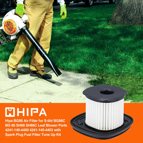 Hipa BG86 air filter fit detail with leak-proof seal for BG86C/SH86.