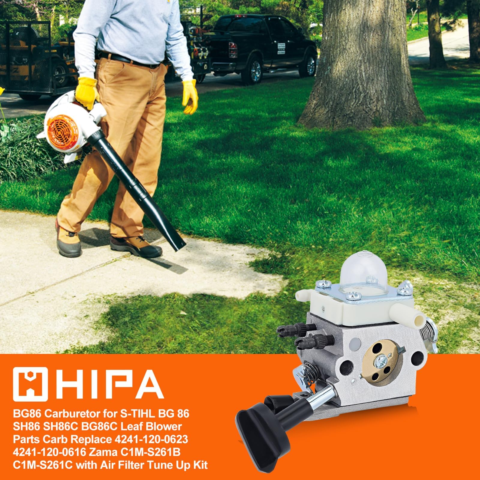 Hipa BG86 air filter detail for improved engine protection.
