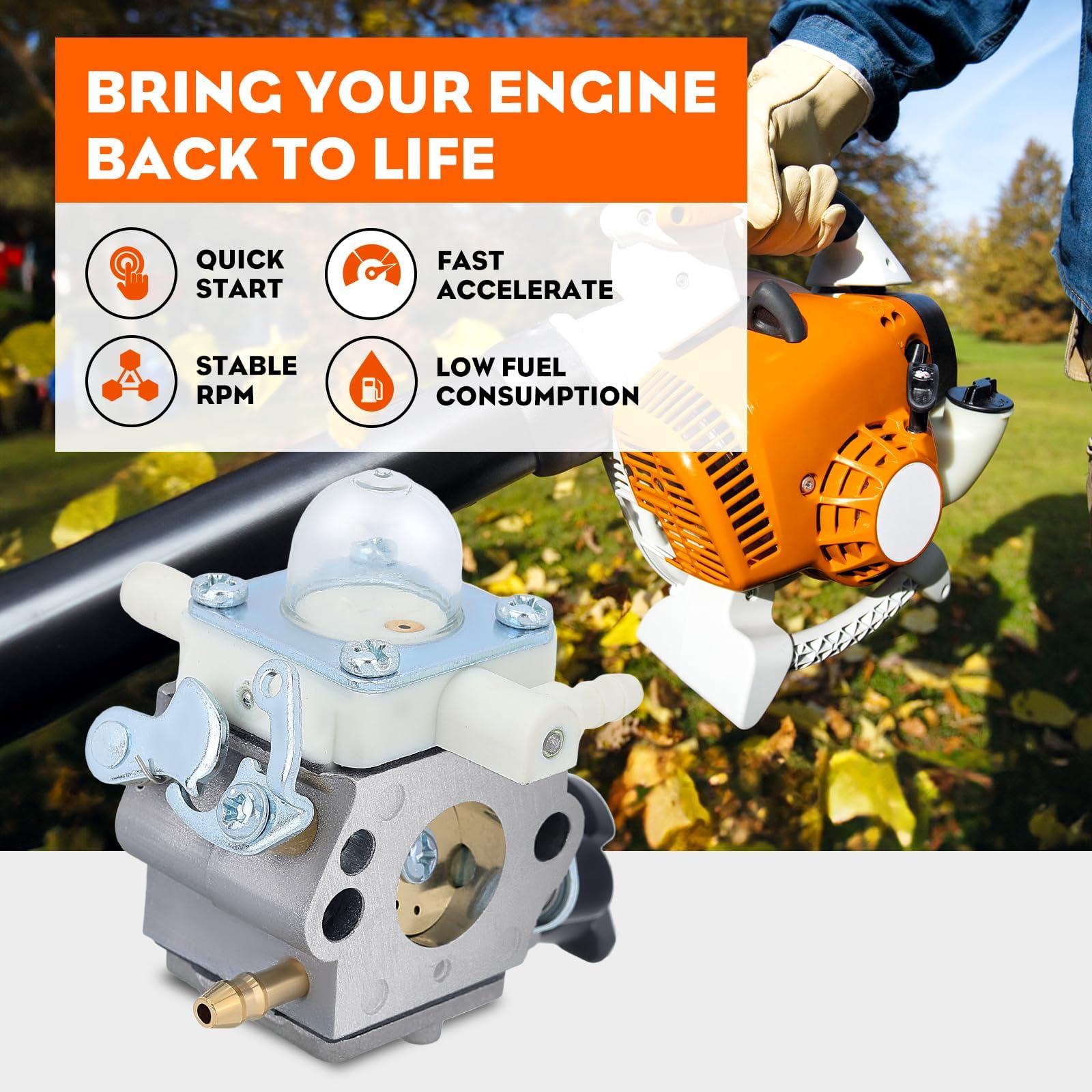 Hipa BG86 spark plug for steady ignition and performance.