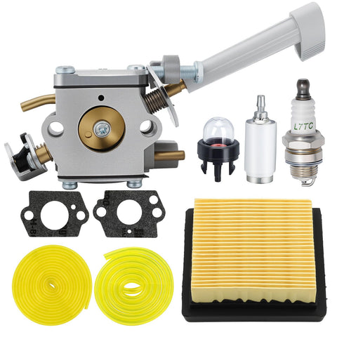 Hipa BP42 carburetor front view showing install-friendly compact design for Ryobi blowers