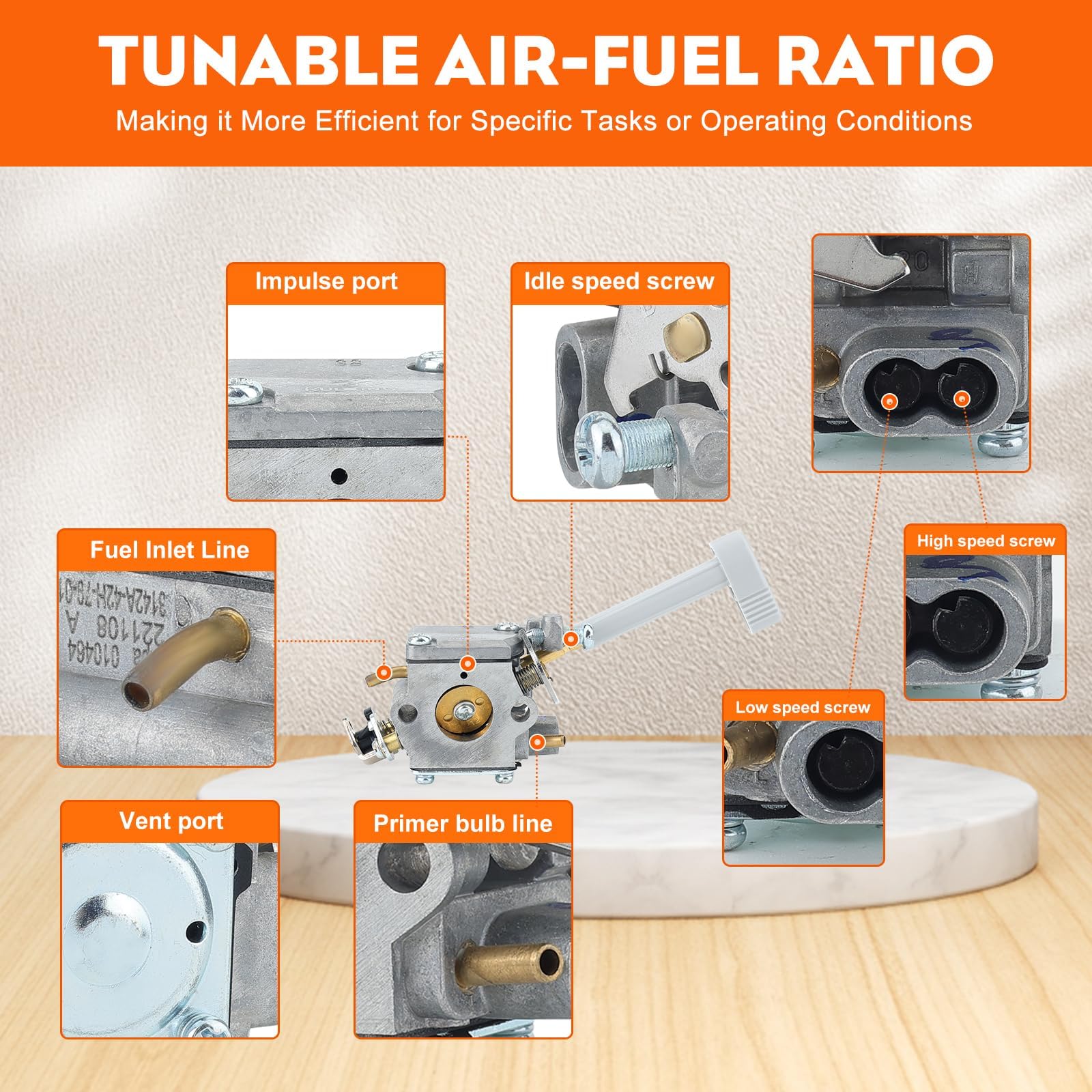 Hipa BP42 carburetor installation on Ryobi blower in real-use scenario