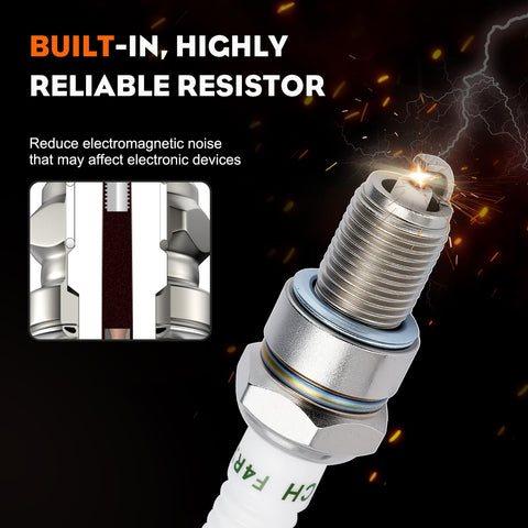 Hipa BPR4ES spark plug for John Deere M805853 promotes reliable ignition