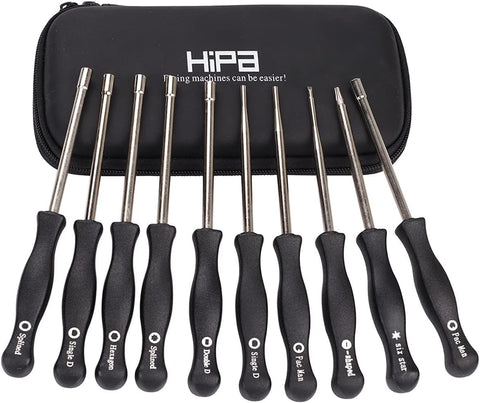 Hipa carburetor adjustment tool kit case open for on-site tuning convenience.