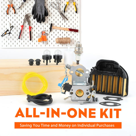 Hipa carburetor fuel line and fittings for secure connection.