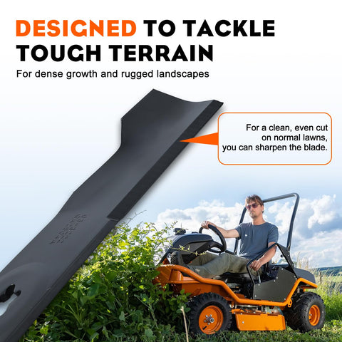 Hipa blades compatible with YTH-series mowers for seamless replacement.