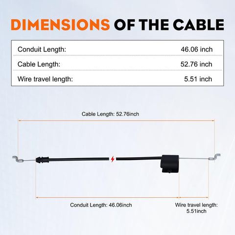 Hipa Craftsman 917-series throttle cable close-up showing fit.
