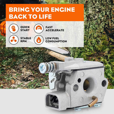 Hipa CS3000 carburetor aluminum body close view emphasizing lightweight strength