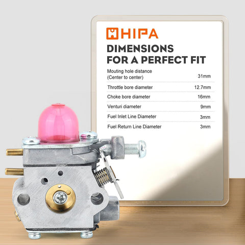 Hipa Cub Cad CC212 carburetor supports easy maintenance