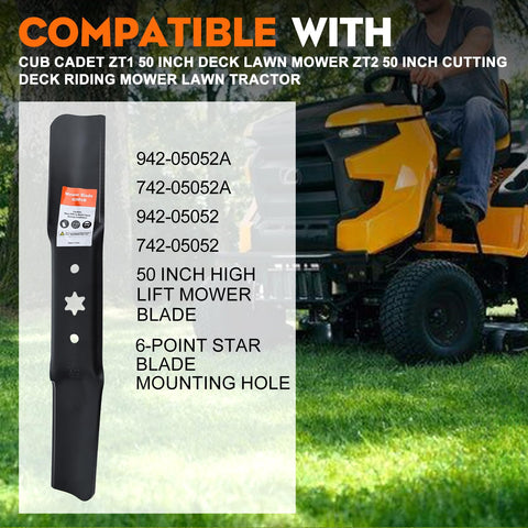 Hipa Cub Cadet ZT1 50 deck blade ready for installation