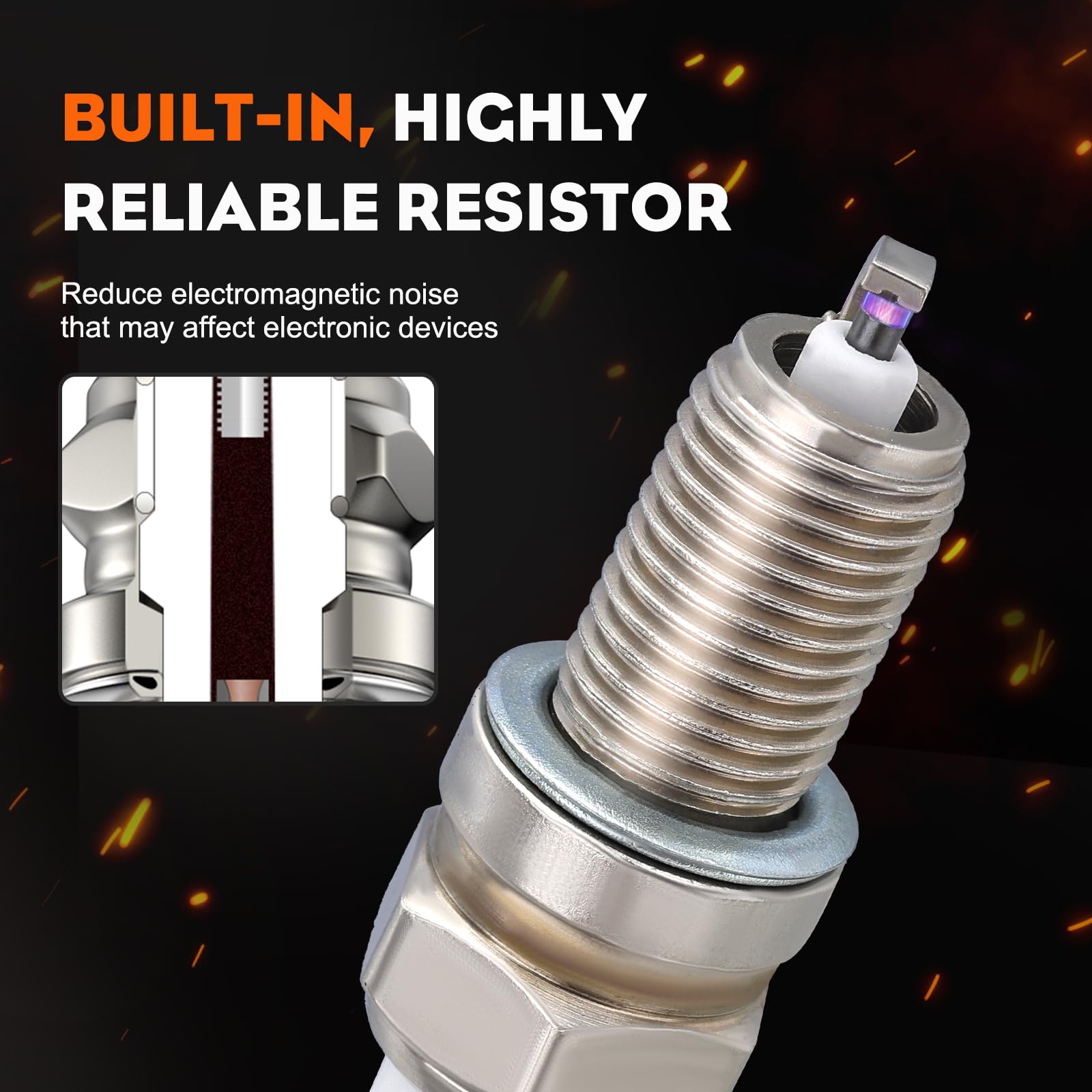 Hipa DCPR6E spark plug triple seals prevent leaks in engines