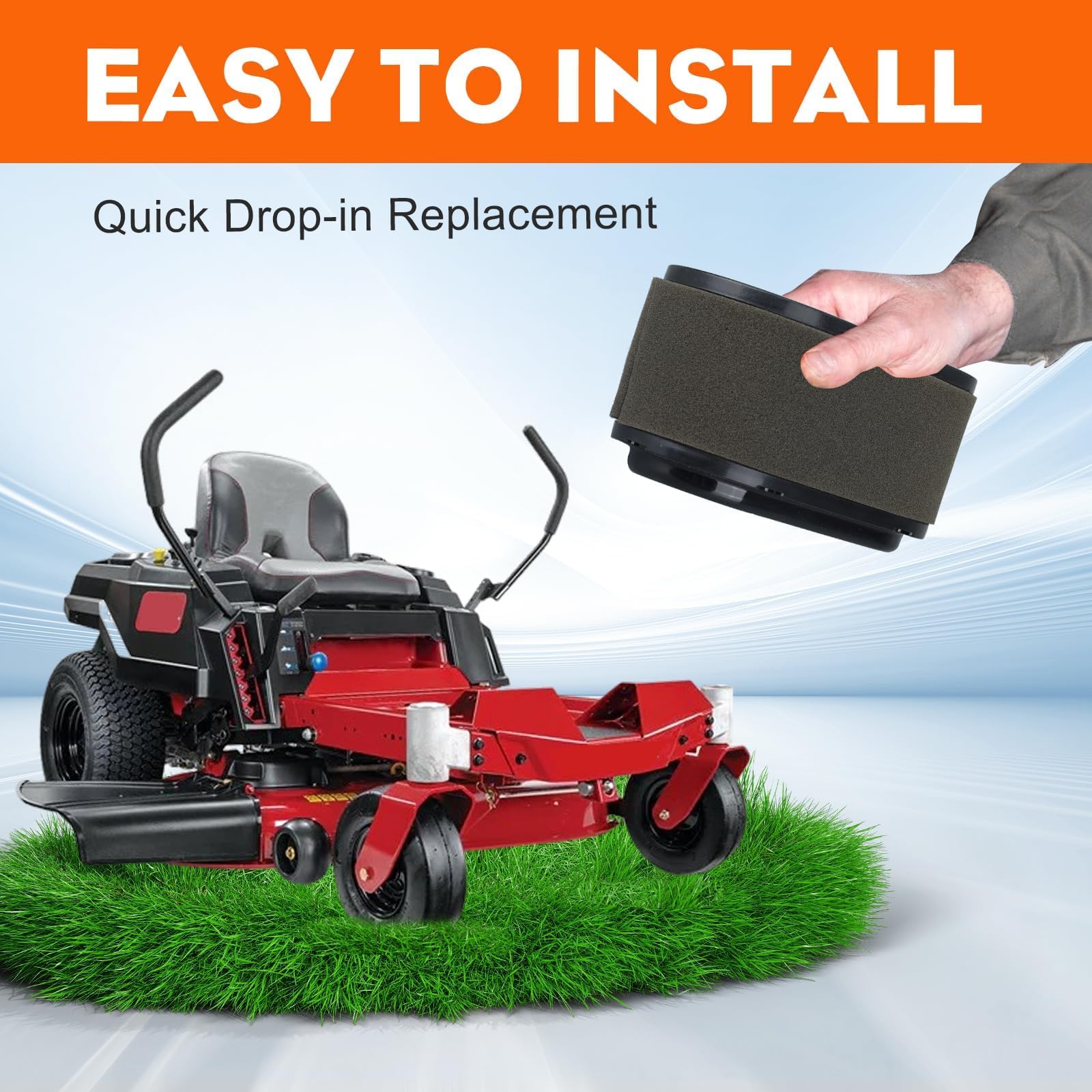 Easy no-tools installation for quick DIY replacement.